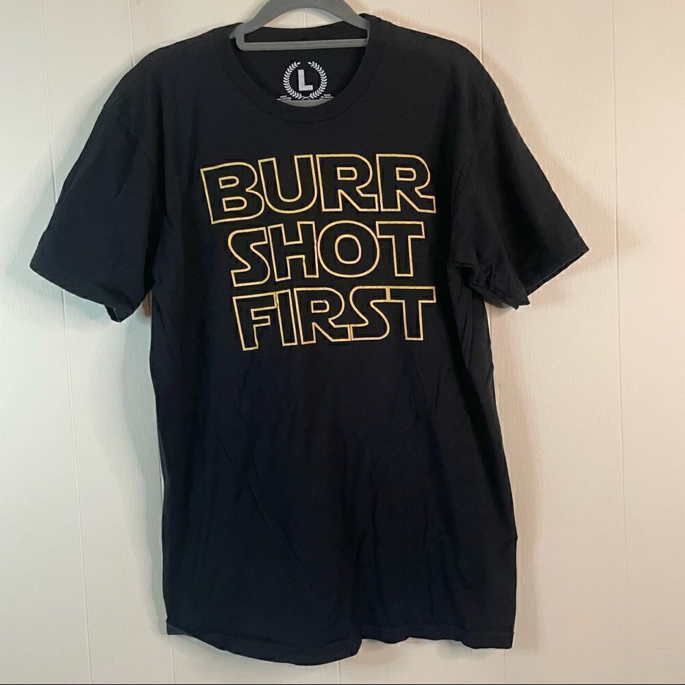 Teepublic Black Hamilton Star War Burr Shot First T-Shirt